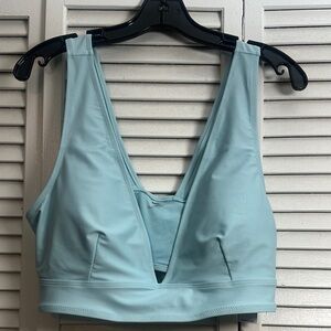Women's Light Blue V-Neck Bralette